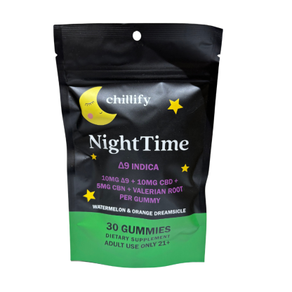 D9 NightTime Gummies | 10mg Delta 9 THC | 10mg CBN | 30 Count